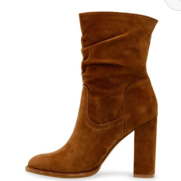 Steve Madden Vector Slouch Bootie- Chestnut Suede - Picture 8 of 13